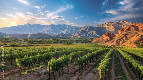 Cafayate's stunning vineyards, colorful rock formations, and charming colonial town create a unique travel experience. photo
