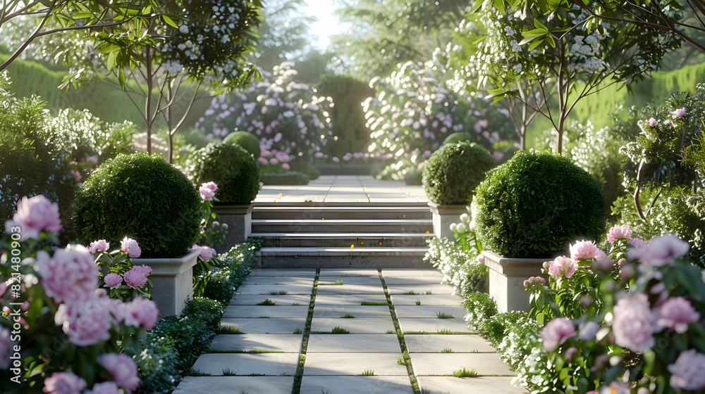 Obraz premium psd with transparent flowers in the garden a row of colorful flowers, including roses, hydrangeas, and a mix of greenery, arranged in a decorative vase
