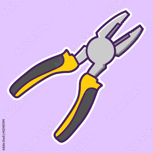 pliers cartoon digital sticker