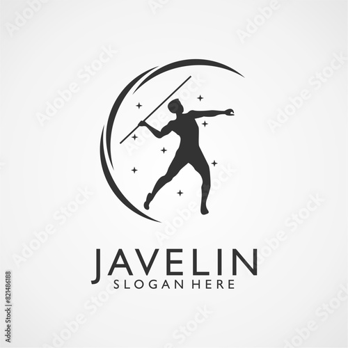 javelin logo symbol vector illustration design