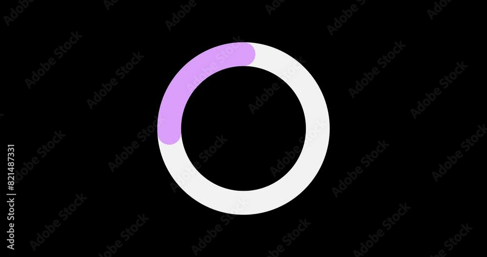 Simple Circle Loading loop animation on the black background. 4K resolution video of loading icon animation. Simple Circle Loading loop animation on the black background. 4K resolution video of loading icon animation.