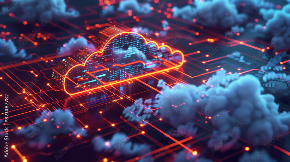 Neon Lights Illuminate Cloud Neon Lights Illuminate Cloud