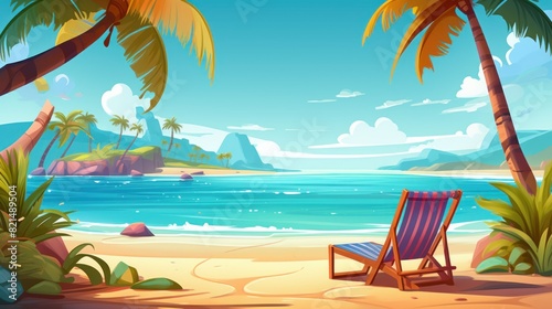 summer sea landscape and beach vacation background Holiday summer beach background