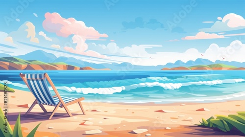 summer sea landscape and beach vacation background Holiday summer beach background