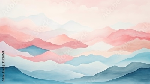 illustration watercolor mountains multicolored wallpaper background