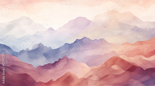 illustration watercolor mountains multicolored wallpaper background