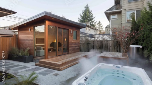 backyard sauna and cold plunge © Bird Visual