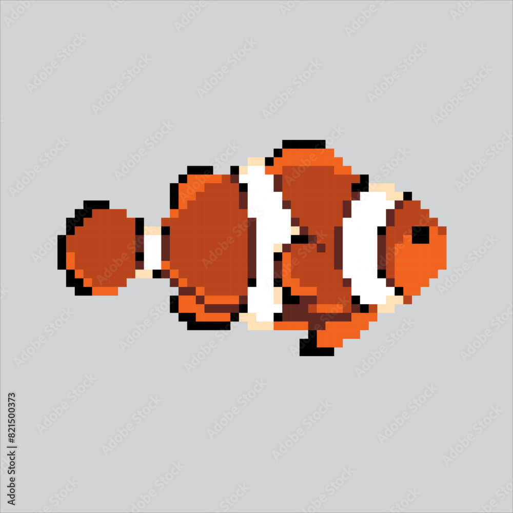 Pixel art illustration Nemo Fish. Pixelated Nemo Fish. Nemo Fish animal pixelated for the pixel art game and icon for website and video game. old school retro. Pixel art illustration Nemo Fish. Pixelated Nemo Fish. Nemo Fish animal pixelated for the pixel art game and icon for website and video game. old school retro.
