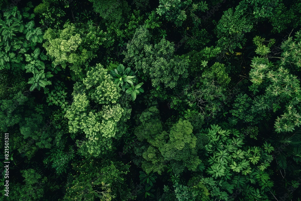 Aerial view of nature green forest and tree. Forest ecosystem, texture of green forest from above.Nature conservation concept.Natural scenery tropical green forest - generative ai Aerial view of nature green forest and tree. Forest ecosystem, texture of green forest from above.Nature conservation concept.Natural scenery tropical green forest - generative ai