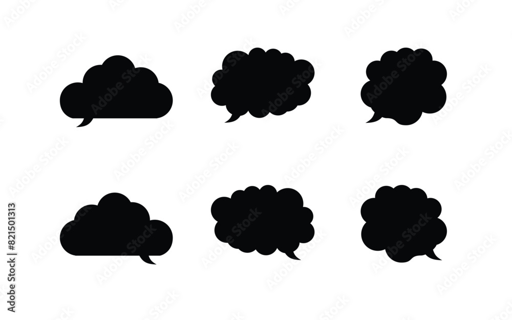 Speech bubble set dialog baloons in differents shapes Speech bubble set dialog baloons in differents shapes