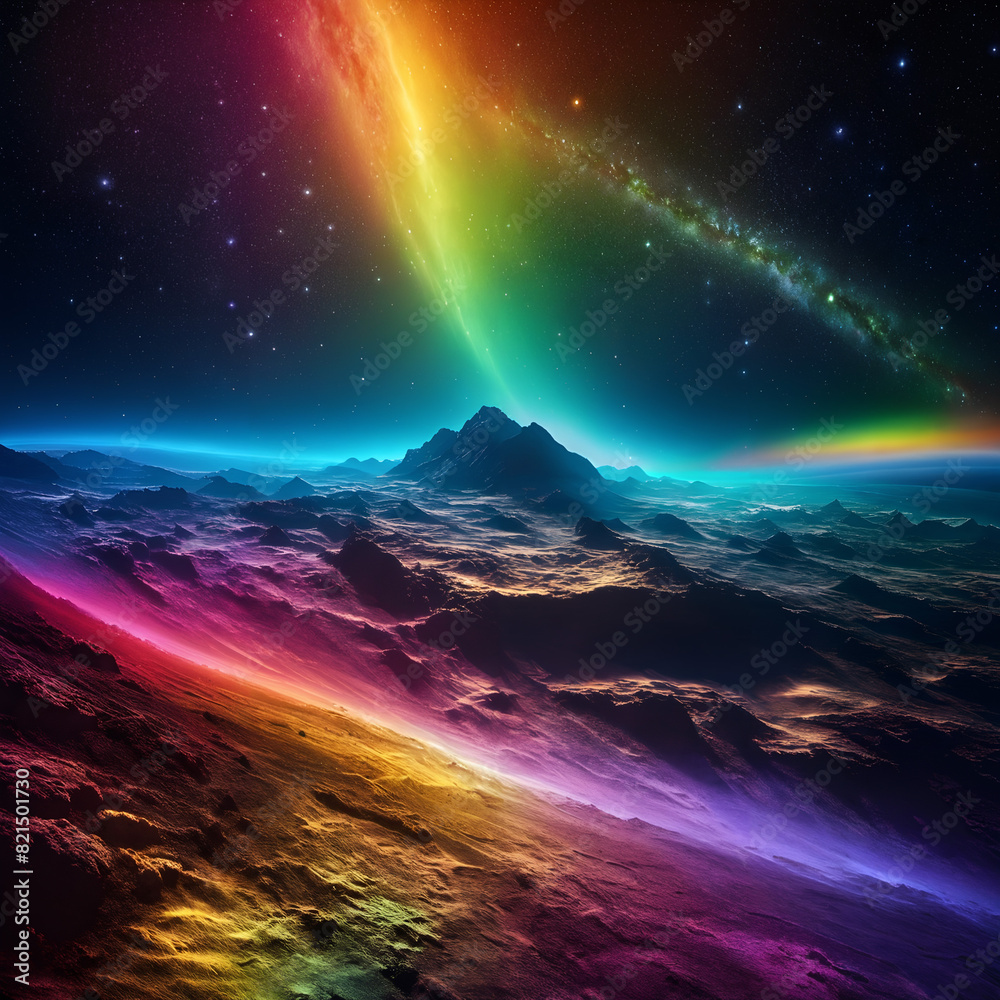 Rainbow Horizon on Alien Terrain Rainbow Horizon on Alien Terrain