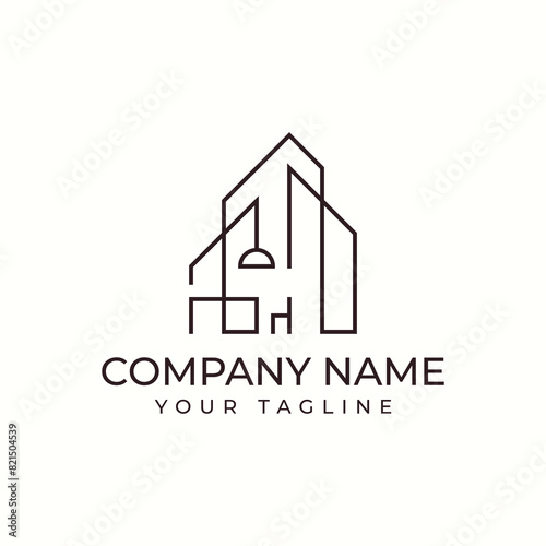 Interior Line Luxury logo design