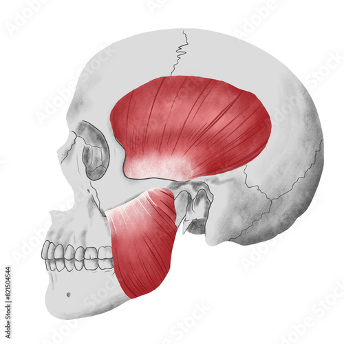 Tableau sur toile skull, mastication muscle