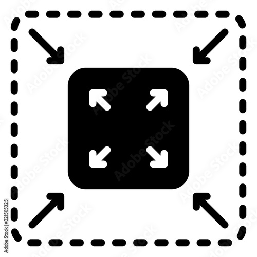Resize icon, glyph icon style