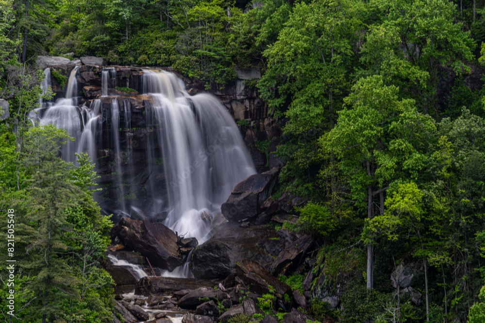 Whitewater Waterfalls on a cloudy day