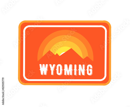 sunset in wyoming design perfect for print, apparel , etc