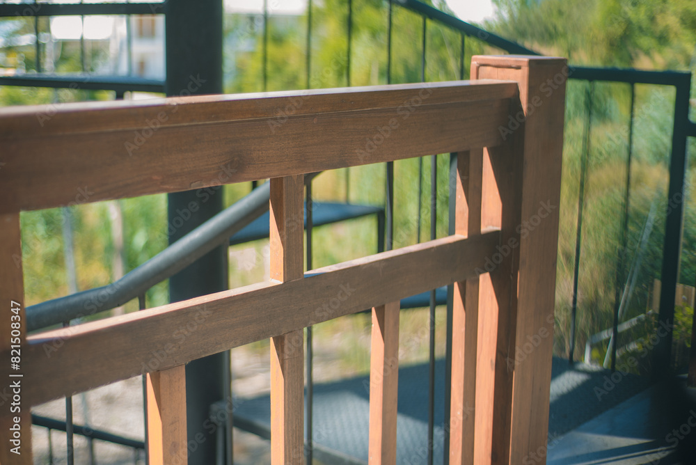 Serene Steps: The Beauty of Wooden and Metal Harmony Serene Steps: The Beauty of Wooden and Metal Harmony