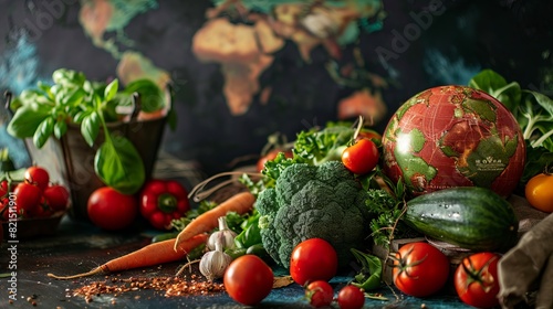 World Vegetarian Day Concept. Background for Healthy Food and World Vegan Day Concept. 