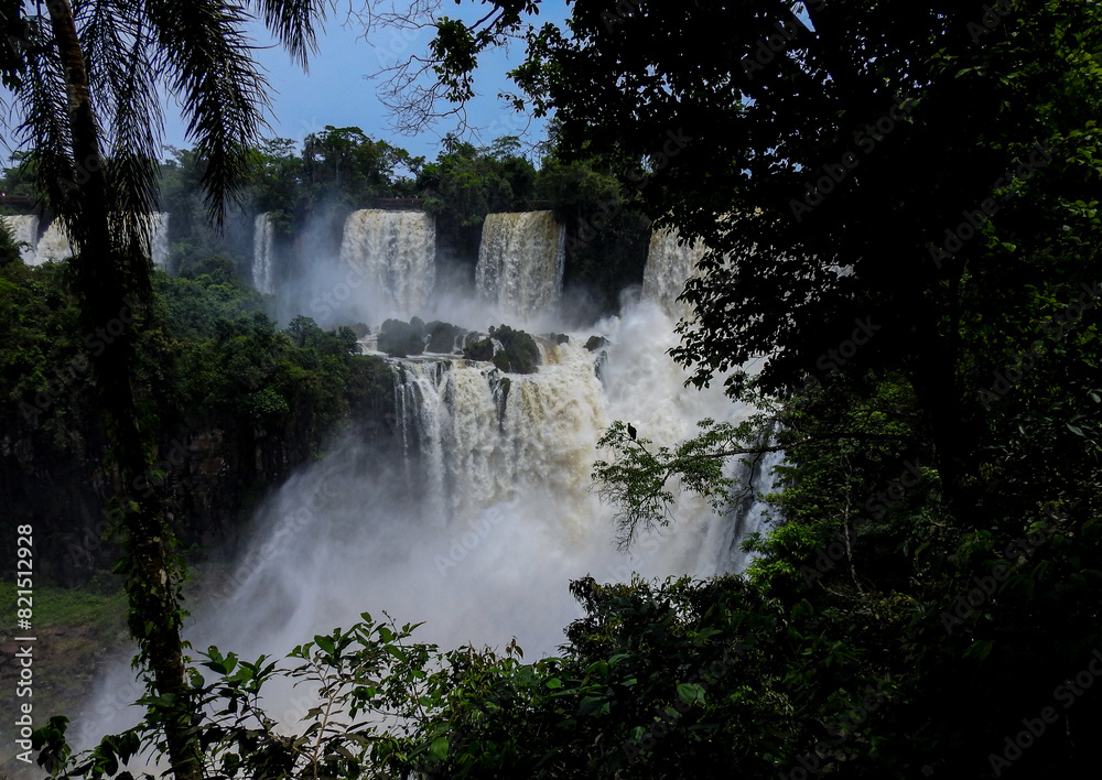 Wonderful view of the Iguazu Falls from the Iguazu National Park Wonderful view of the Iguazu Falls from the Iguazu National Park