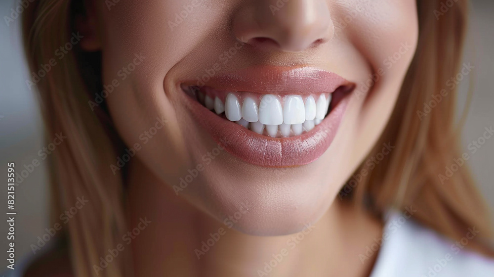 Dental care - Beautiful smile of healthy woman, teeth, oral hygiene, dentistry Dental care - Beautiful smile of healthy woman, teeth, oral hygiene, dentistry