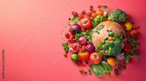 World Vegetarian Day Concept. Background for Healthy Food Concept