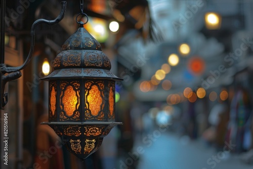 Islamic Lantern lights Ramadan Background