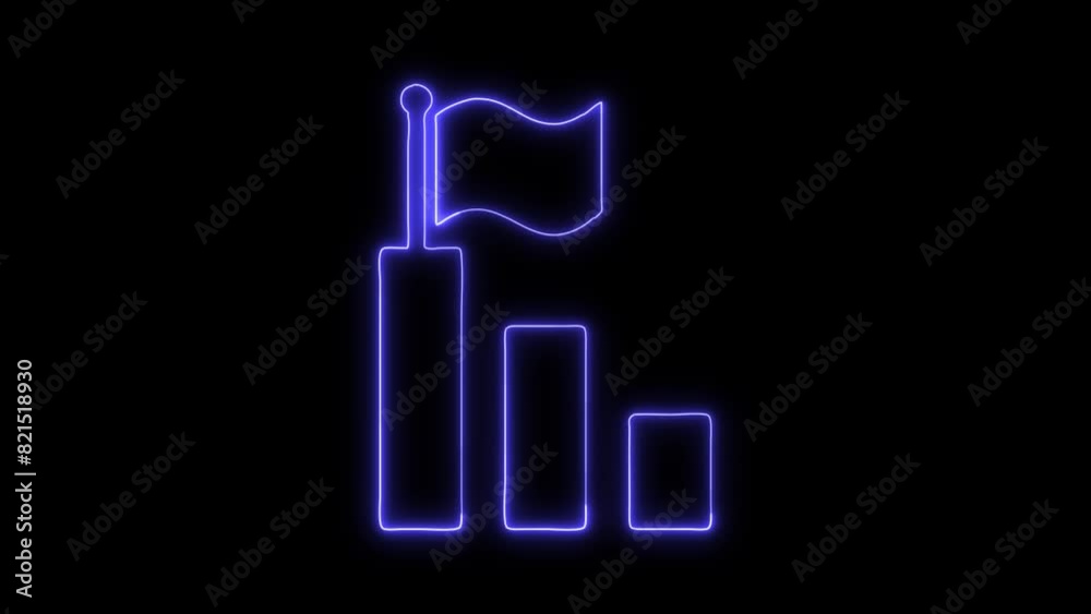 Precision Challenge Neon Challenge Target Icon and Symbol Animation on Black Background, HD Video Precision Challenge Neon Challenge Target Icon and Symbol Animation on Black Background, HD Video