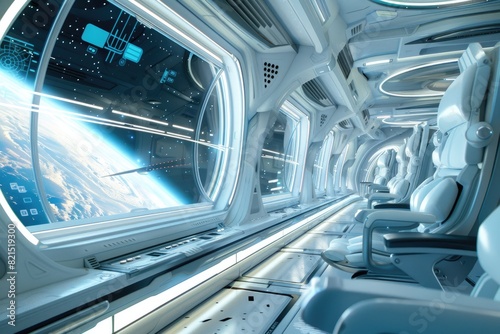 Futuristic space station