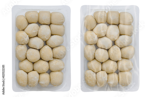 Obraz na płótnie Mockup of gnocchi package isolated on white background w salonie