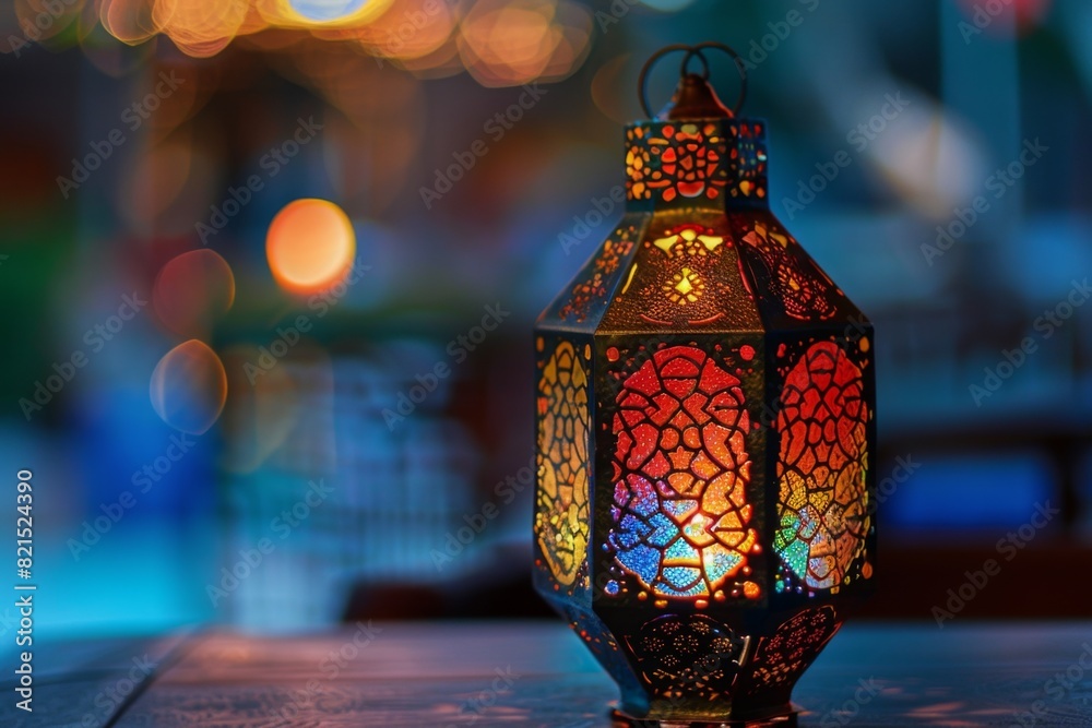 The Muslim feast of the holy month of Ramadan Kareem. Beautiful background with a shining lantern Fanus. Free space for your text. The Muslim feast of the holy month of Ramadan Kareem. Beautiful background with a shining lantern Fanus. Free space for your text.