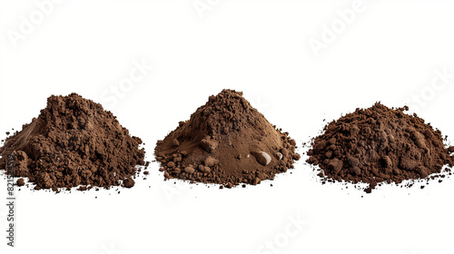 DIrt of soil isolated on white background 