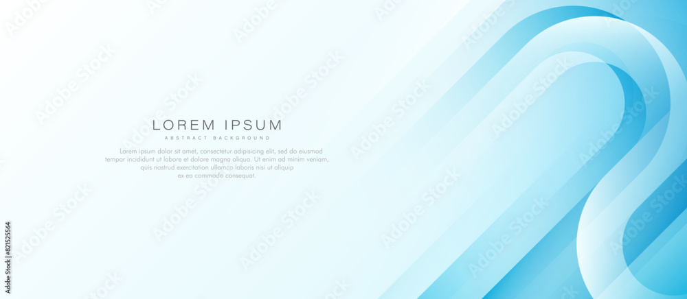 Abstract blue and white diagonal geometric shape background. Simple graphic element. Modern banner template design with space for your text. Suit for brochure, business, flyer, website, presentation
