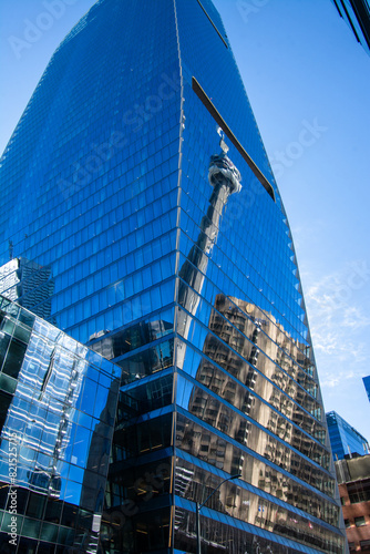 skyscrapers in downtown city