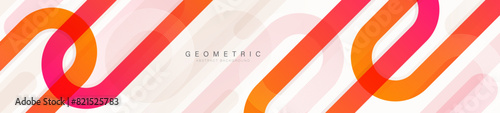 Abstract horizontal banner background. Colorful diagonal geometric shapes. Modern simple graphic design element. Suit for cover, header, presentation, brochure, business, website, flyer