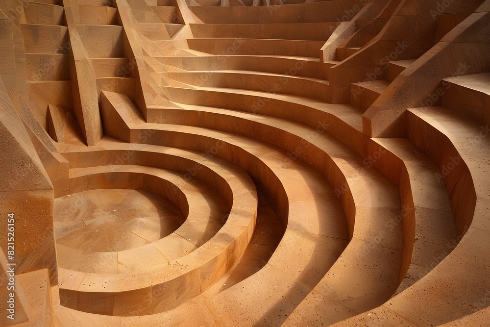 Intricate Geometric Labyrinth of Interwoven Lines and Shapes in Muted Earth Inspired Tones Intricate Geometric Labyrinth of Interwoven Lines and Shapes in Muted Earth Inspired Tones