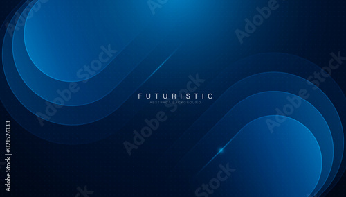 Futuristic abstract background. Modern blue gradient diagonal geometric shapes. Dynamic shape design. Digital future technology concept. Suit for website, brochure, corporate, banner, flyer photo