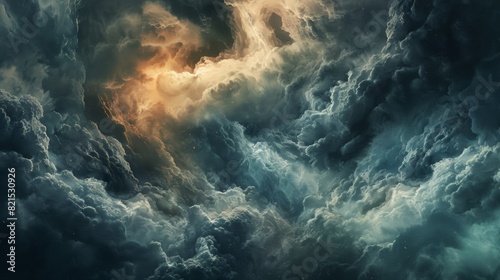 isolated object, epic, dark, threatening clouds photo