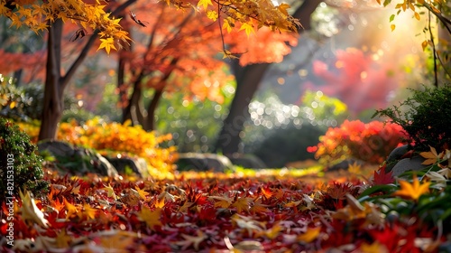 an autumn season leaf plant scene