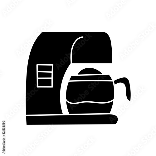 Coffee machine icon instant coffee brewing black hand drawn icon