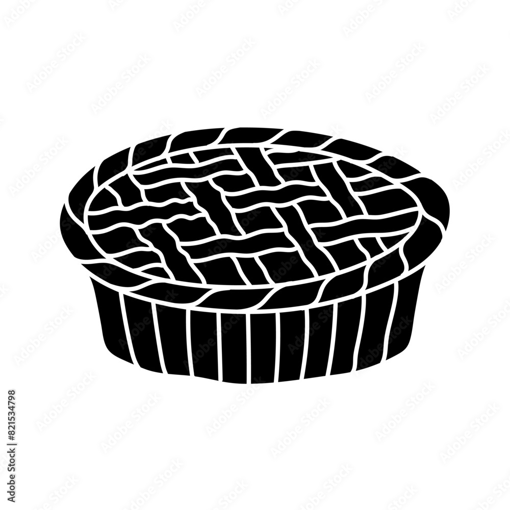 Pie black hand drawn icon Pie black hand drawn icon