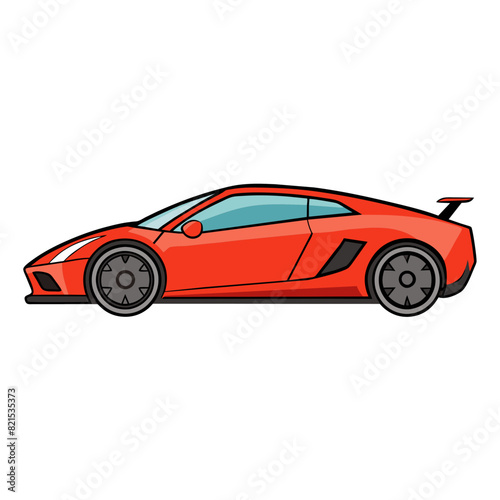 colorful vehicle illustration of sport car