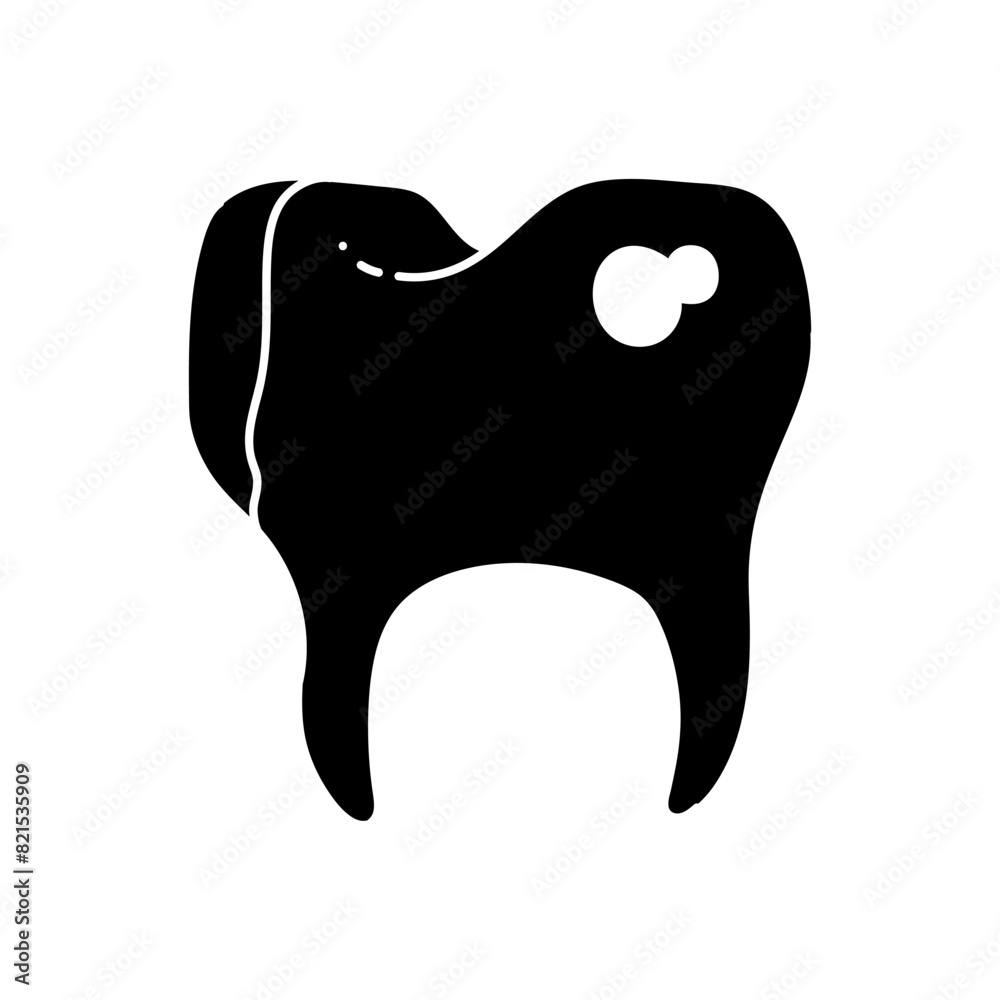 Tooth with ache black hand drawn icon Tooth with ache black hand drawn icon