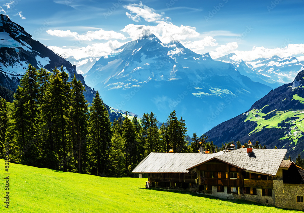 Aerial views of serene mountain valleys.