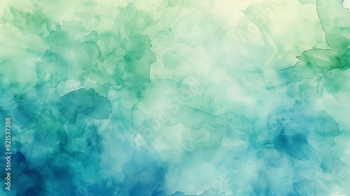 A serene abstract background with soft, watercolor washes in shades of blue and green, creating a calming and peaceful effect.