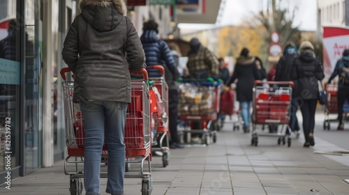 As shoppers fill their carts with goods, they engage in a ritual of consumption that shapes not only their own lives but also the broader economy and society at large. photo