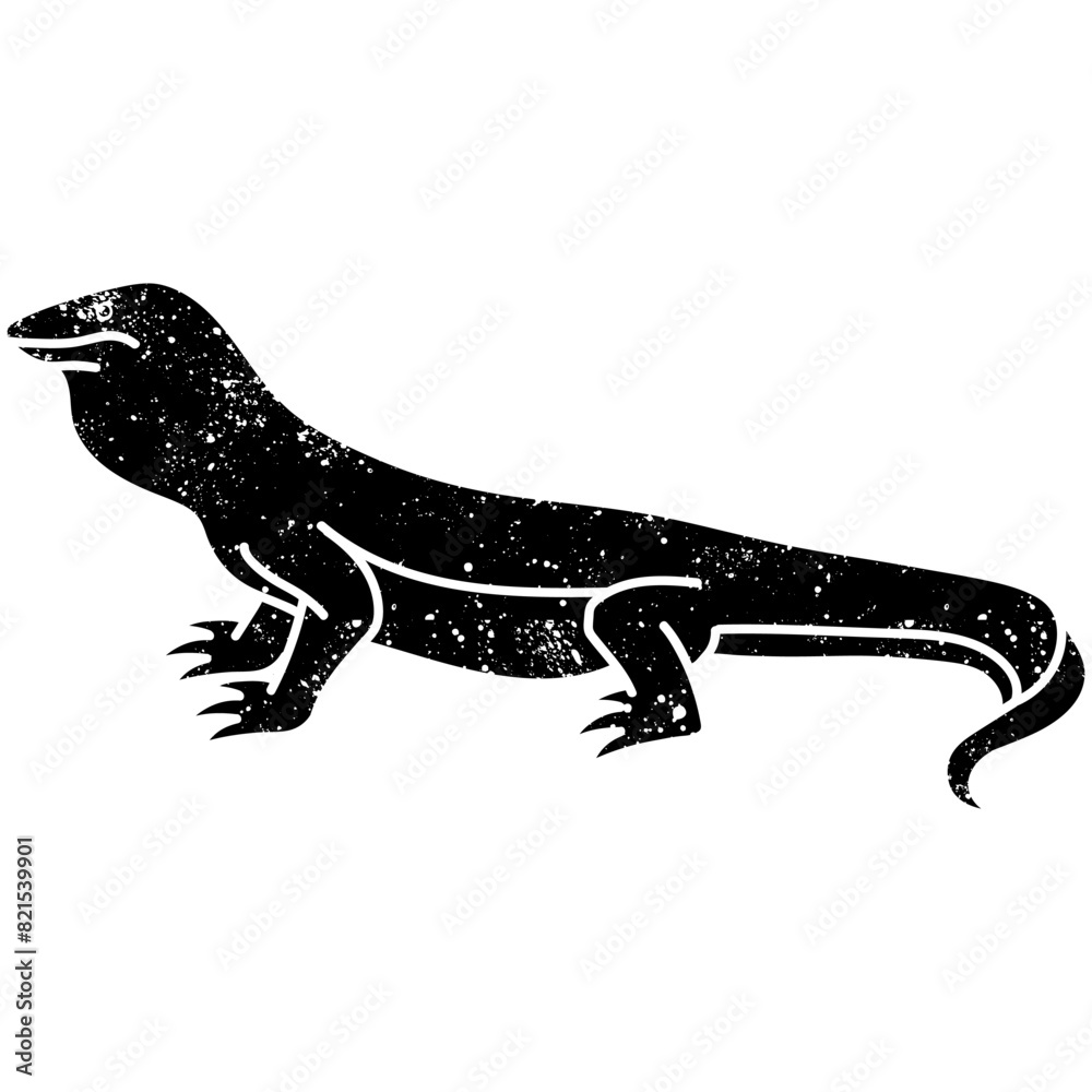 Fototapeta premium Komodo dragon animal reptile icon