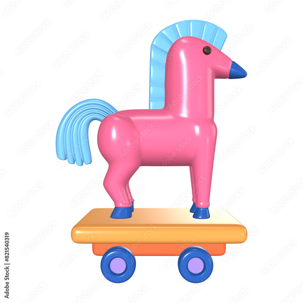 Trojan 3D Illustration Icon Trojan 3D Illustration Icon