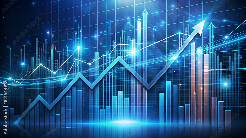 business graph showing growth business graph showing growth