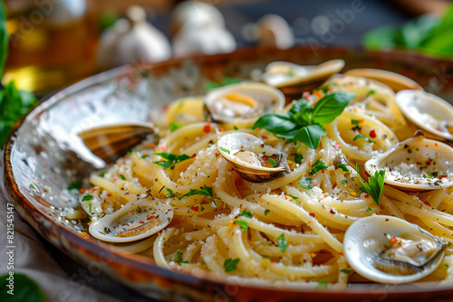 Spaghetti alle Vongole Clam Pasta photo