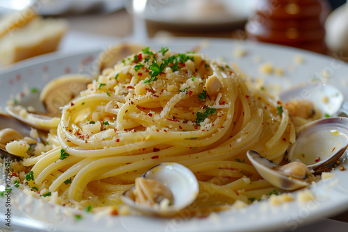 Spaghetti alle Vongole Clam Pasta photo